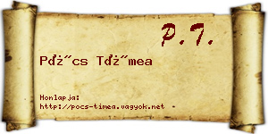 Pócs Tímea névjegykártya