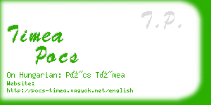 timea pocs business card